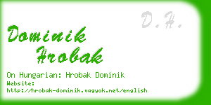dominik hrobak business card